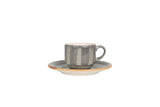 Aura Space Tazzina da caffè con piattino - 80cc - set da 6 - Chaplin Home