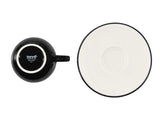 Lavis Black Koffiekop met schotel - 250cc - set van 6