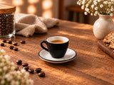 Lavis Black Xícara de café expresso (80 cc) e conjunto de pires de 6