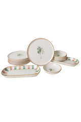 Bronze Palm Dinnerware Set 12 pcs - Chaplin Home