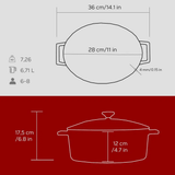 Cast Iron Casserole - 28 cm - Chaplin Home