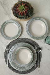 Deep Green Assos Dinnerware Set 24 ks - Chaplin Home
