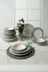 Deep Green Assos Dinnerware Set 24 ks - Chaplin Home