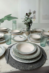 Deep Green Assos Dinnerware Set 24 ks - Chaplin Home