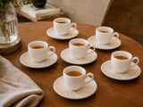 Granix Espresso Kop (80cc) & Schotel Set van 6