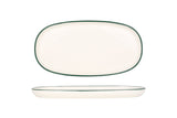 Grüner Rand Servierschale 25x13cm - Chaplin Home