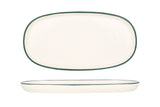 Piatto Servizio Bordo Verde 30x15 cm - Chaplin Home