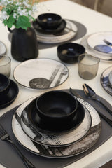 Keraart Shadowy Dinnerware Set 24 pcs - Chaplin Home