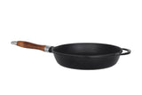 Bratpfanne aus Gusseisen mit Glasdeckel – 28 cm