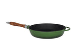 Bratpfanne aus Gusseisen mit Glasdeckel – 28 cm