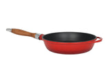 Støbejernsstegepande med glaslåg - 24 cm