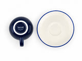 Lavis Blue Set di 6 tazze da tè (230 cc) e piattino