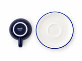Lavis Blue Kaffeetasse mit Untertasse – 250 ml – 6er-Set