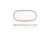 Linea Black Oval Service Plate 18 cm - Chaplin Home