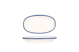 Linea Blue Oval serviceplade 15x8,5 cm - Chaplin Home