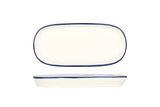 Linea Blue Ovale Assiette de service 21 cm - Chaplin Home