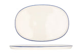 Linea Blue Ovale Assiette de service 34 cm - Chaplin Home