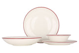 Linea Burgundy Juego de Vajilla 24 piezas (Grande) - Chaplin Home