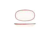 Linea Burgundy Piatto Servizio Ovale 15x8,5 cm - Chaplin Home