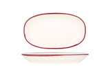 Linea Burgundy Talerz serwisowy owalny 24x14 cm - Chaplin Home