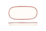 Linea Burgundy Oval serviceplade 30 cm - Chaplin Home