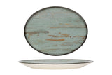 Madera Assiette de service 31x24cm - ovale