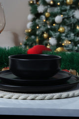 Nordic Mat Nero Servizio Piatti 18 pz - Chaplin Home