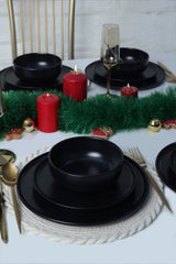 Nordic Mat Nero Servizio Piatti 18 pz - Chaplin Home