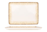 Rust Brown Rectangular Service Plate 30x22 cm