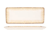 Rust Brown Rectangular Service Plate 35x15 cm