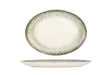 Rust Green Ovale Assiette de service 27x16cm