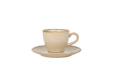 Sand Snell Set di 6 tazze da caffè espresso (80 cc) e piattino - Chaplin Home