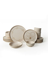 Taupe Bloom Set Piatti Nordici 24 pz - Chaplin Home