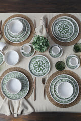 Service de table empilable vert Timeless 20 pcs - Chaplin Home