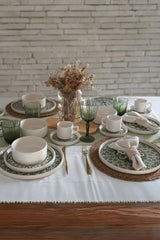 Service de table empilable vert Timeless 20 pcs - Chaplin Home
